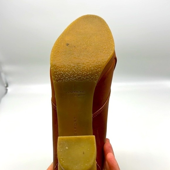 Rockport - Courtlyn Brown Leather Green Suede Slip On Duck Boots Size 8.5 - Picture 8 of 14